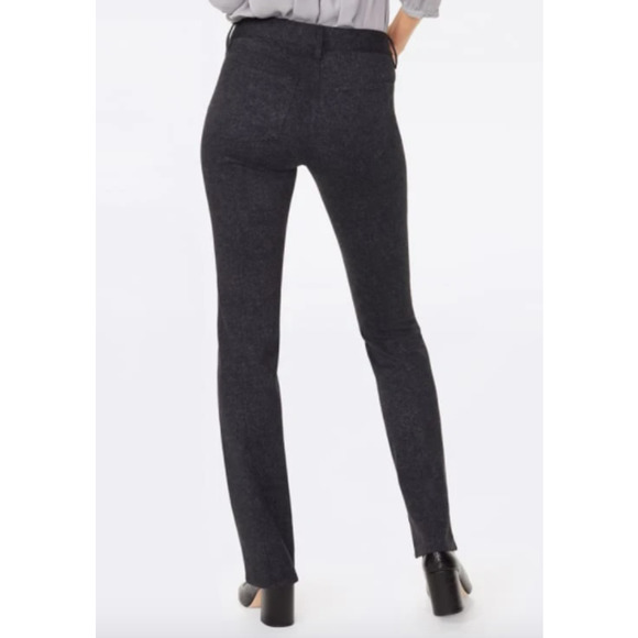 NYDJ Women's Straight Pants In Ponte Knit Herringbone 00 Petite - Picture 3 of 4
